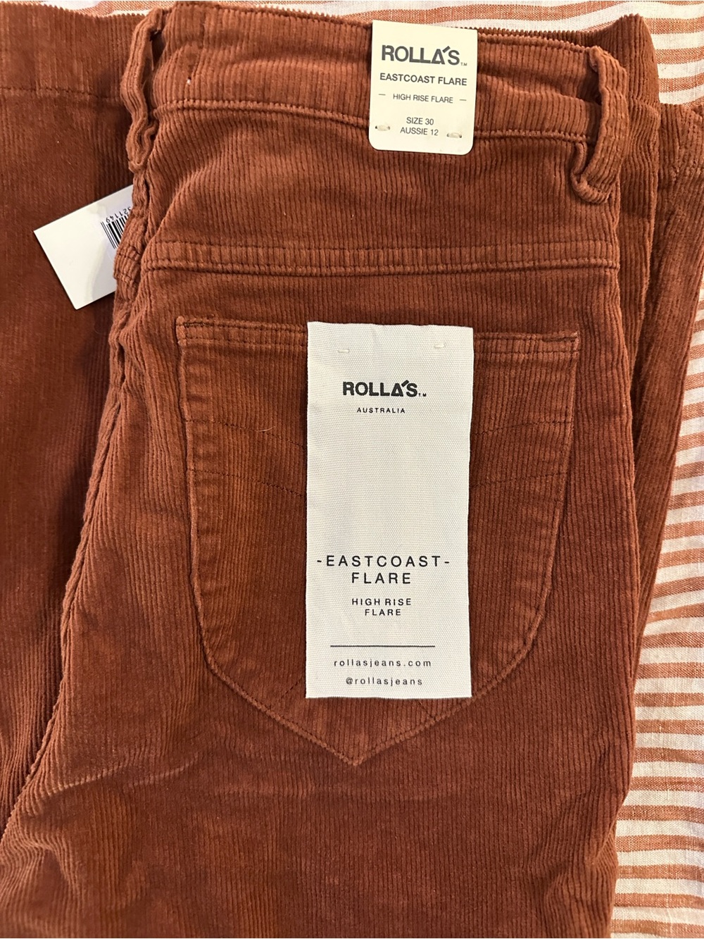 ROLLA'S Eastcoast Flare Corduroy Jeans - Rust